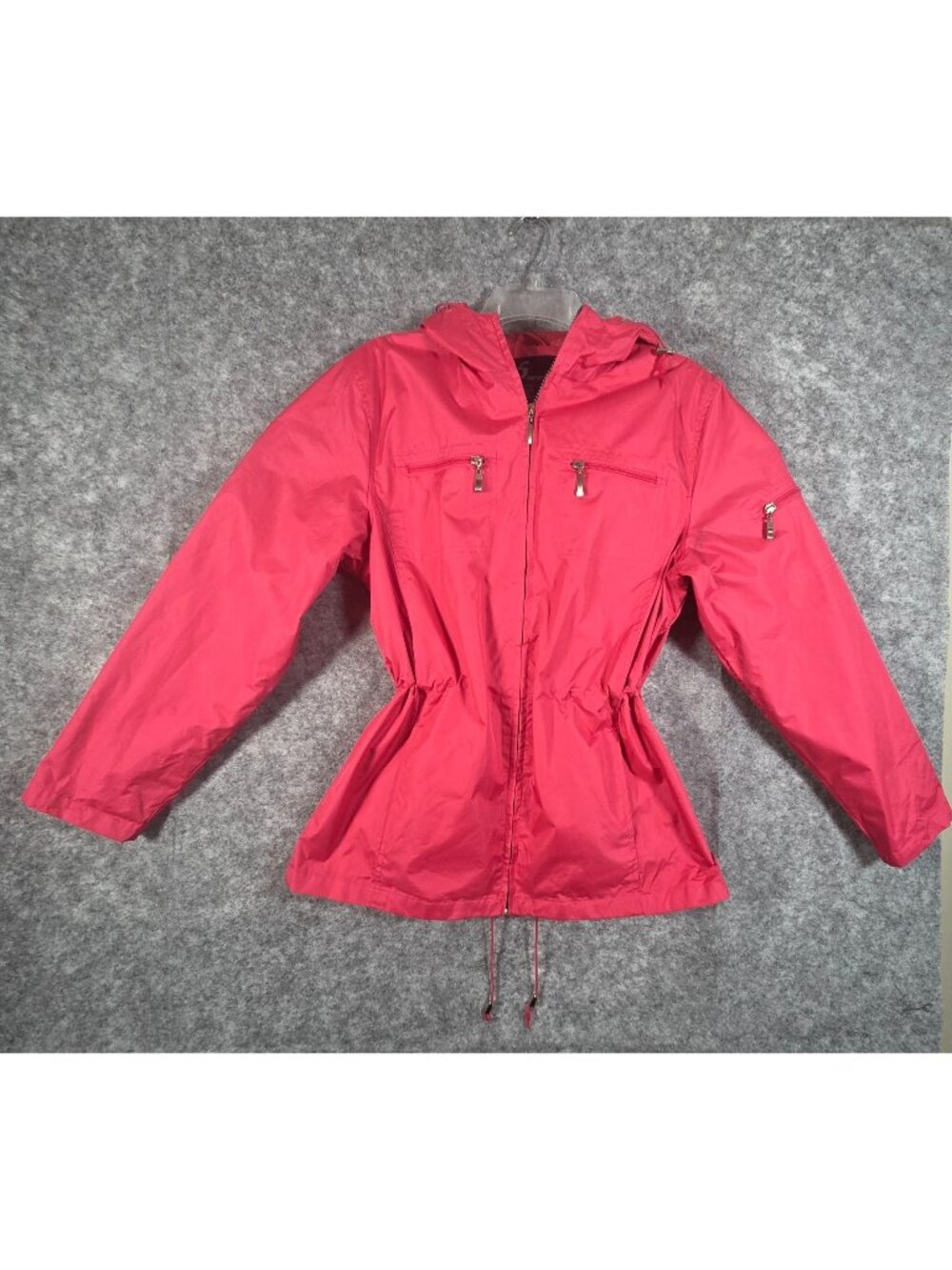 I5 Apparel Women's Casual Hooded Windbreaker Rain Jacket Pink Size S